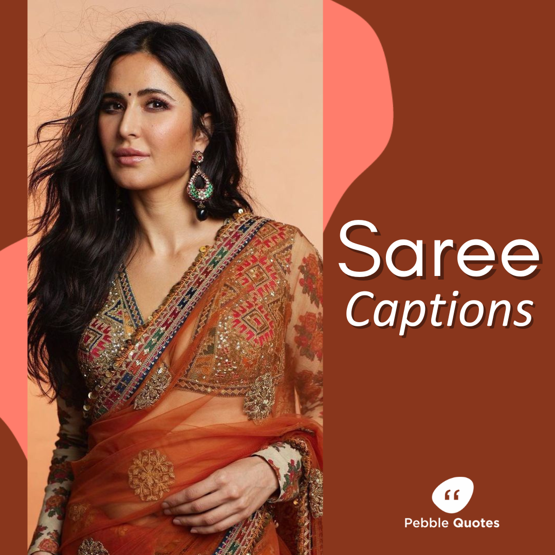 Saree Captions